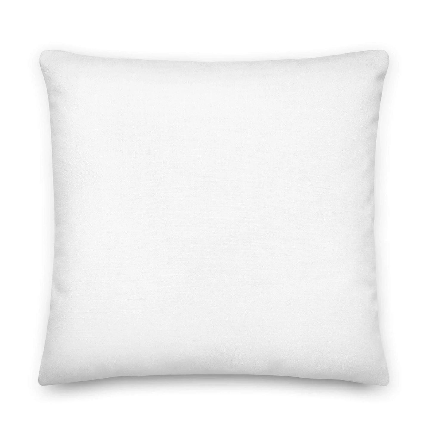 White square pillow.