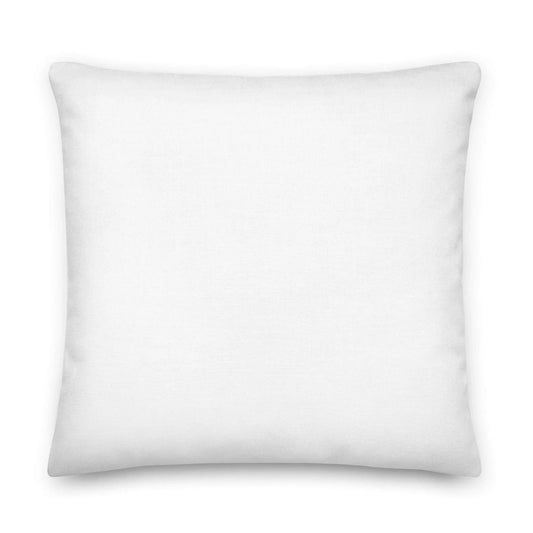 White square pillow.