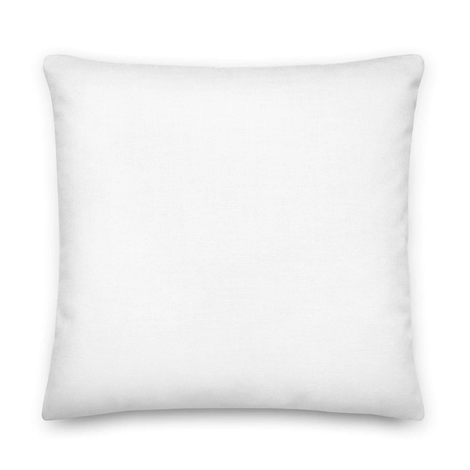 White square pillow.